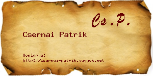 Csernai Patrik névjegykártya
